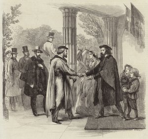Spotkanie Garibaldiego i Tennysona autorstwa English School
