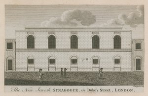 Nowa synagoga żydowska przy Dukes Street w Londynie autorstwa English School