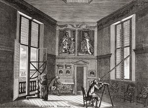 Stara sala obserwacyjna, Greenwich, z „Krótkiej historii Anglików” J.R. Greena, opublikowanej w 1893 r. autorstwa English School