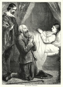 Modlący się pasterz (rycina) autorstwa English School