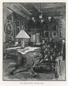 Czytelnia w Garrick Club autorstwa English School