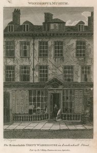 Niezwykły brudny magazyn na Leadenhall Street w Londynie autorstwa English School