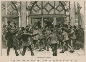 Zamieszki na londyńskim West Endzie, 8 lutego 1886: Grabież sklepów na Piccadilly autorstwa English School