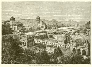 Królewska nekropolia w Golconda, Hyderabad autorstwa English School