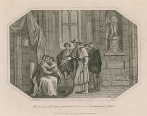 Rozstanie królowej Edwarda IV i jej drugiego syna, Richarda Duke of York autorstwa English School