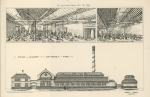 Pralnia parowa w Battersea Park autorstwa English School