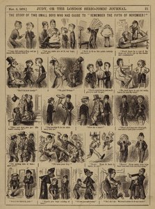 Historia dwóch małych chłopców, którzy mieli powód do „pamiętania piątego listopada” (rycina) autorstwa English School