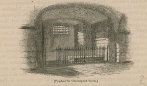 Grób Sir Christophera Wrena autorstwa English School