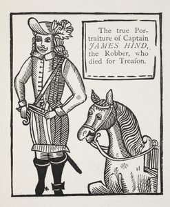 Prawdziwy portret kapitana Jamesa Hinda, rabusia, który zginął od zdrady, ilustracja z książki Chap-books of the Eighteenth Century Johna Ashtona, wyd. 1882 autorstwa English School