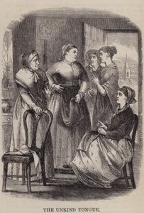 Niemiły język (rycina) autorstwa English School