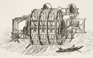 Wodociągi London Bridge, po raz pierwszy wzniesione w 1582, z The National and Domestic History of England autorstwa Williama Hickmana Smitha Aubreya (1858-1916) opublikowane w Londynie, ok. 1890 autorstwa English School