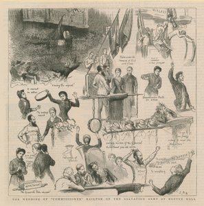 Ślub komisarza Railtona z Armii Zbawienia w Exeter Hall autorstwa English School
