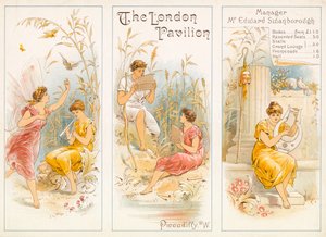 Program teatralny, The London Pavilion, Piccadilly autorstwa English School