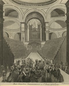 Procesja ich majestatu w katedrze św. Pawła autorstwa English School