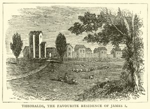 Theobalds, ulubiona rezydencja Jakuba I autorstwa English School