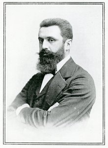 Theodor Herzl (1860-1904) (zdjęcie czarno-białe) autorstwa English School