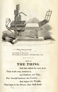 This is the Thing, ilustracja z The Political House, którą zbudował Jack William Hone, opublikowana w 1819 r. autorstwa English School