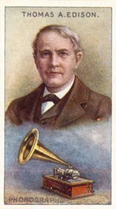 Thomas Alva Edison, fonograf autorstwa English School