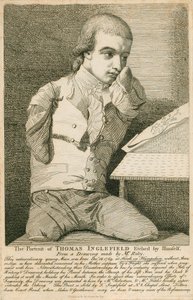 Thomas Inglefield, urodzony 18 grudnia 1769 w Hook, Hampshire, bez rąk i nóg autorstwa English School