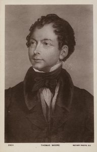 Thomas Moore (1779-1852), irlandzki poeta, piosenkarz i konferansjer (litografia) autorstwa English School