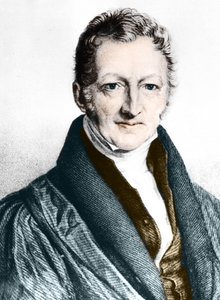 Thomas Robert Malthus (kolorowy grawerunek) autorstwa English School