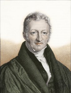 Thomas Robert Malthus (kolorowy grawerunek) autorstwa English School