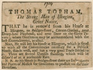 Thomas Topham, silny człowiek Islington autorstwa English School