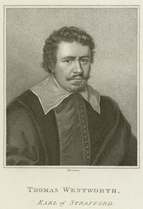 Thomas Wentworth, hrabia Strafford (grawerowanie) autorstwa English School