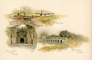Trzy widoki Szekspira Stratford-upon-Avon autorstwa English School