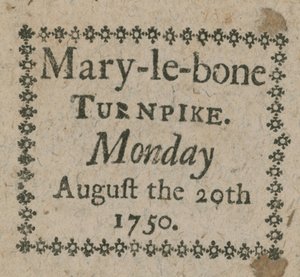Bilet na autostradę Mary-le-Bone autorstwa English School