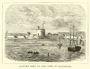 Fort Tilbury w czasach Elżbiety autorstwa English School
