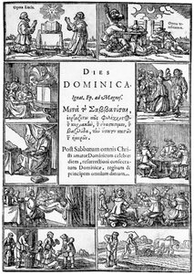 Strona tytułowa do Thomas Youngs Dies Dominica, 1639 autorstwa English School