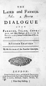 Strona tytułowa dla dziedzica i rolnika autora znajomego katechizmu, wydana w 1750 r. autorstwa English School