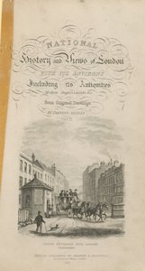 Strona tytułowa Historii Narodowej i Widoków Londynu autorstwa English School