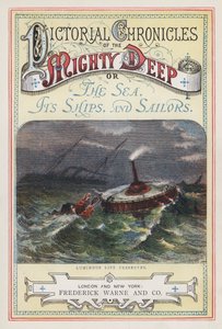 Strona tytułowa Obrazkowych kronik z Mighty Deep (kolorowy grawerunek) autorstwa English School