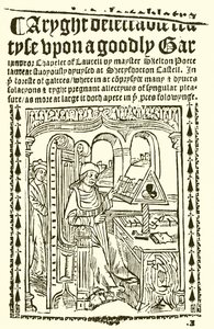 Strona tytułowa Johna Skeltonsa Goodly Garlande autorstwa English School
