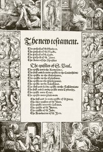 Strona tytułowa Nowego Testamentu Williama Tyndale