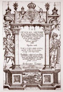 Strona tytułowa, Knolles Generall History of the Turks, wyd. Adam Islip, 1603 autorstwa English School
