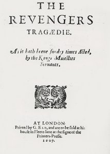 Strona tytułowa „Tragedii zemsty” Thomasa Middletona autorstwa English School