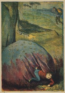 Tom Thumb and the Tinker (kolorowa litografia) autorstwa English School