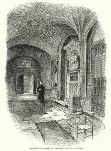 Grobowiec króla Edwarda IV, kaplica św. Jerzego, Windsor (rycina) autorstwa English School