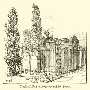 Grobowce De Loutherbourg i W Sharp autorstwa English School