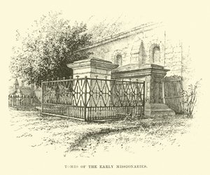 Groby pierwszych misjonarzy autorstwa English School