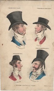 Tońskie kapelusze i krawaty, ok. 1815-20 autorstwa English School