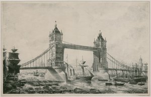 Tower Bridge, Londyn autorstwa English School