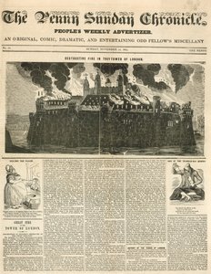 Pożar Tower of London, 1841 autorstwa English School