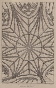 Tracery sklepionych sufitów (grawerunek) autorstwa English School