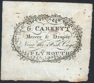 Karta handlowa, G Carkett autorstwa English School