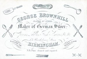 Karta handlowa, George Brownhill autorstwa English School