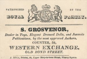 Karta handlowa, S Grosvenor autorstwa English School